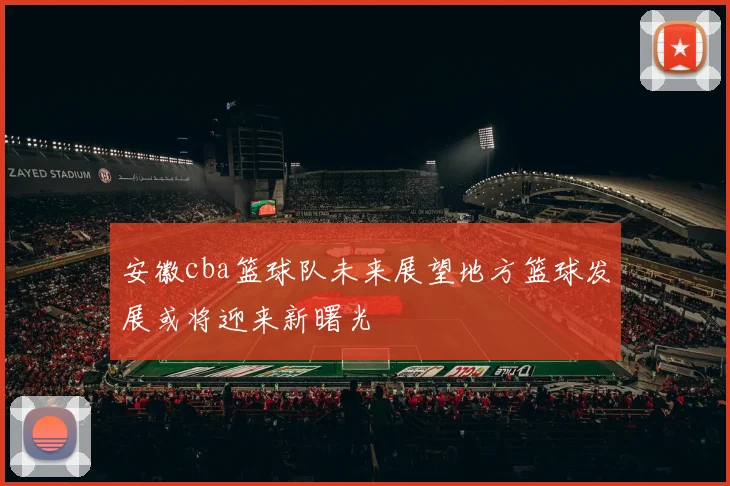 安徽cba篮球队未来展望地方篮球发展或将迎来新曙光